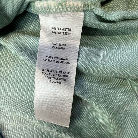 Travis Matthew Men's Striped Short Sleeve Golf Polo Shirt Mint Green Small - Picture 9 of 11
